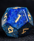URWizards D&D Lapis Lazuli Gemstone Engraved Dice Set F*CK Style - Urwizards