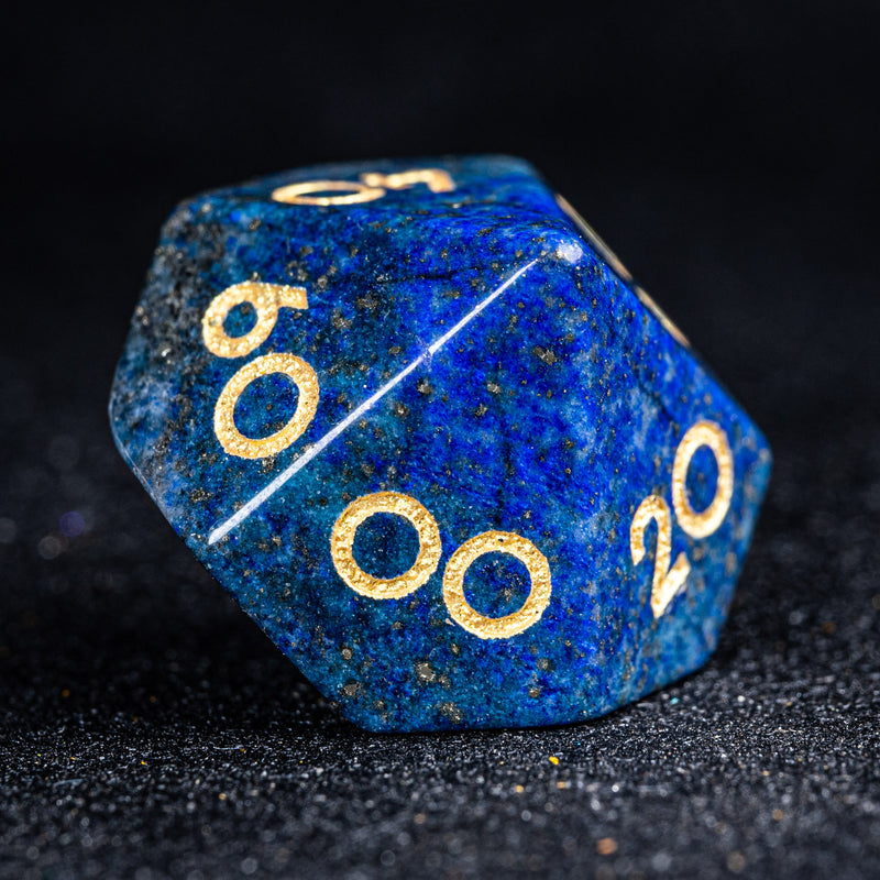 URWizards D&D Lapis Lazuli Gemstone Engraved Dice Set F*CK Style - Urwizards