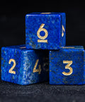 URWizards D&D Lapis Lazuli Gemstone Engraved Dice Set F*CK Style - Urwizards