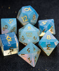 URWizards D&D Opalite Gemstone Engraved Dice Set F*CK Style - Urwizards
