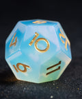 URWizards D&D Opalite Gemstone Engraved Dice Set F*CK Style - Urwizards