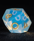 URWizards D&D Opalite Gemstone Engraved Dice Set F*CK Style - Urwizards