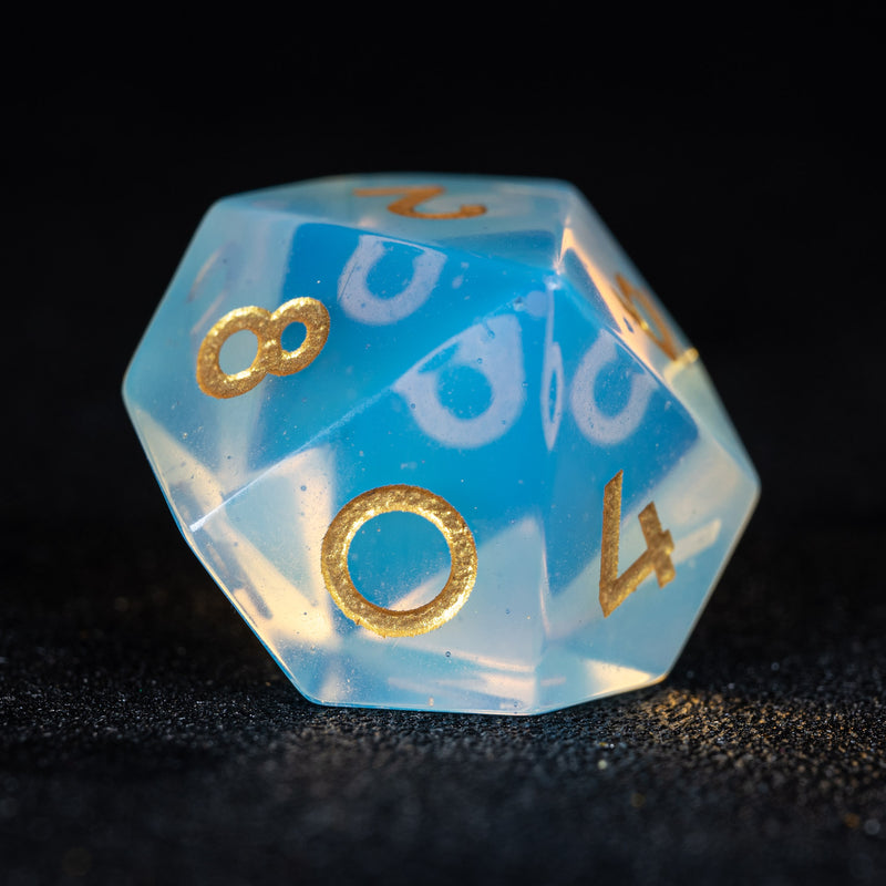 URWizards D&D Opalite Gemstone Engraved Dice Set F*CK Style - Urwizards