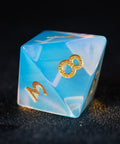 URWizards D&D Opalite Gemstone Engraved Dice Set F*CK Style - Urwizards