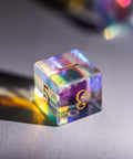 URWizards Dnd Dichroic Prism  Glass Gemstone Engraved Dice Set Moon Style - Urwizards