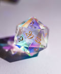 URWizards Dnd Dichroic Prism Glass Gemstone Engraved Dice Set - Urwizards