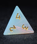 URWizards D&D Opalite Gemstone Engraved Dice Set F*CK Style - Urwizards