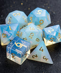 URWizards D&D Opalite Gemstone Engraved Dice Set F*CK Style - Urwizards