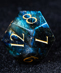 URWizards D&D Labradorite Gemstone Engraved Dice Set F*CK Style - Urwizards