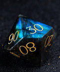 URWizards D&D Labradorite Gemstone Engraved Dice Set F*CK Style - Urwizards