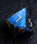 URWizards D&D Labradorite Gemstone Engraved Dice Set F*CK Style - Urwizards