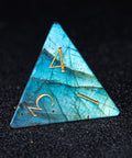 URWizards D&D Labradorite Gemstone Engraved Dice Set F*CK Style - Urwizards