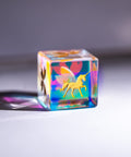 URWizards Dnd Dichroic Prism  Glass Engraved Dice Set Unicorn Style - Urwizards