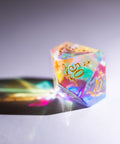 URWizards Dnd Dichroic Prism  Glass Engraved Dice Set Unicorn Style - Urwizards