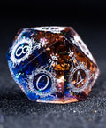 URWizards D&D Resin Dark Glitter Engraved Dice Set Warlock Style - Urwizards