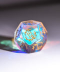 URWizards Dnd Dichroic Prism  Glass Engraved Dice Set Unicorn Style - Urwizards