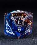 URWizards D&D Resin Dark Glitter Engraved Dice Set Warlock Style - Urwizards