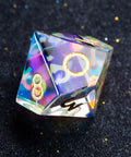 URWizards D&D Dichroic Prism Glass Engraved Dice Set Fuck you Fuck me - Urwizards
