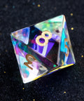 URWizards D&D Dichroic Prism Glass Engraved Dice Set Fuck you Fuck me - Urwizards