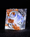 URWizards D&D Starry Liquid Heart Resin Engraved Dice Set Fallen Leaves - Urwizards