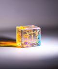URWizards Dnd Dichroic Prism  Glass Engraved Dice Set Dagger Rogue Style - Urwizards