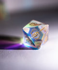 URWizards Dnd Dichroic Prism  Glass Engraved Dice Set Dagger Rogue Style - Urwizards