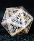 URWizards D&D Coral Fossil Engraved Dice Set Lunar Eclipse - Urwizards