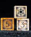 URWizards D&D Coral Fossil Engraved Dice Set Lunar Eclipse - Urwizards