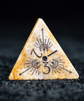 URWizards D&D Coral Fossil Engraved Dice Set Lunar Eclipse - Urwizards