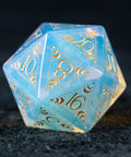URWizards D&D Opalite Engraved Dice Set Lunar Eclipse - Urwizards