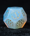 URWizards D&D Opalite Engraved Dice Set Lunar Eclipse - Urwizards