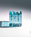 URWizards Dnd Blue Tourmaline Glass Engraved Dice Set Plant Vine Style - Urwizards