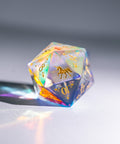 URWizards Dnd Dichroic Prism  Glass Engraved Dice Set Unicorn Style - Urwizards