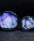URWizards D&D Starry Liquid Heart Resin Engraved Dice Set - Urwizards