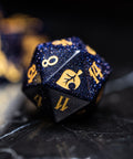 URWizards Dnd Blue Sandstone Engraved Dice Set Animal Crossing Style - Urwizards