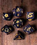 URWizards Dnd Blue Sandstone Engraved Dice Set Animal Crossing Style - Urwizards