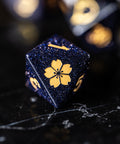 URWizards Dnd Blue Sandstone Engraved Dice Set Animal Crossing Style - Urwizards
