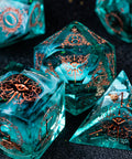 URWizards D&D Resin Eternally Forest Engraved Dice Set Warlock Style - Urwizards