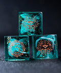 URWizards D&D Resin Eternally Forest Engraved Dice Set Warlock Style - Urwizards