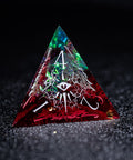 URWizards D&D Resin Toxic Glitter Engraved Dice Set Warlock Style - Urwizards