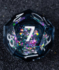 URWizards D&D Carnival Liquid Heart Resin Engraved Dice Set - Urwizards
