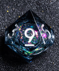 URWizards D&D Carnival Liquid Heart Resin Engraved Dice Set - Urwizards