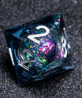URWizards D&D Carnival Liquid Heart Resin Engraved Dice Set - Urwizards