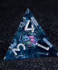 URWizards D&D Carnival Liquid Heart Resin Engraved Dice Set - Urwizards