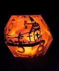 URWizards D&D Glow in the Dark Liquid Core Resin Engraved Dice Set Halloween - Urwizards