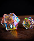 URWizards Dnd Engraved Giant 30mm D20 Engraved Moon & Star - Urwizards