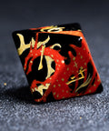 URWizards D&D Obsidian Engraved Dice Set Hand-painted Dragon - Urwizards