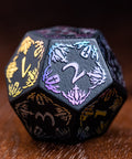 URWizards Obsidian Raised Plating Dice Set Paladin - Urwizards