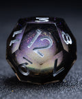 URWizards D&D Starry Liquid Heart Resin Engraved Dice Set Smoky - Urwizards