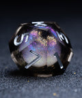 URWizards D&D Starry Liquid Heart Resin Engraved Dice Set Smoky - Urwizards